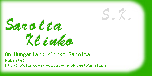 sarolta klinko business card
